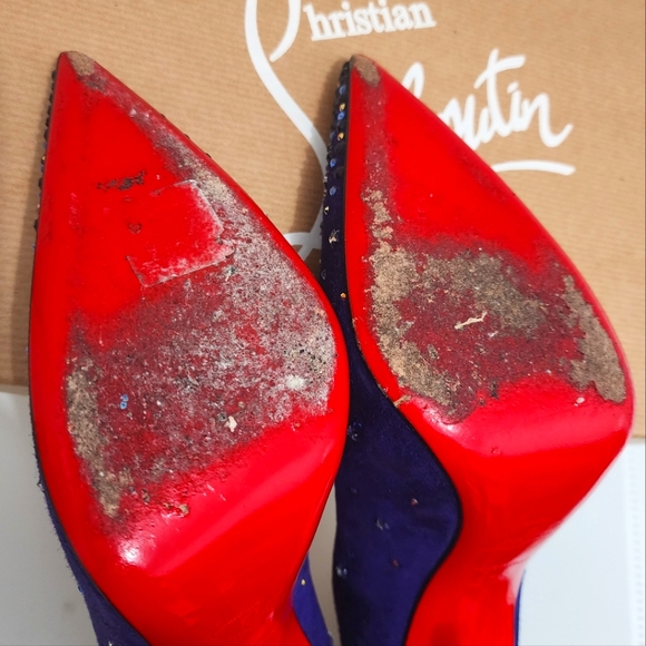 Christian Louboutin Gravitanita 100 veau velours -- Star-Studded open to offers - Picture 8 of 8